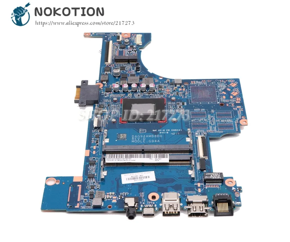 buy  NOKOTION For HP Pavilion 15-cd Laptop Motherboard DDR4 DAG94AMB8D0 931728-601 931728-001 with Proce