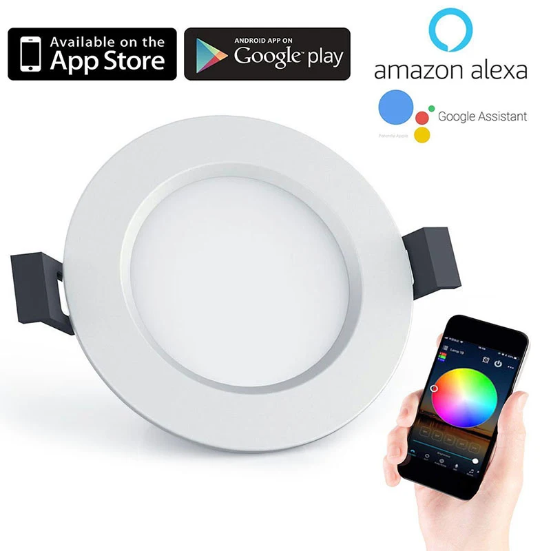 LED Downlight Round Recessed Lamp Wifi Work with App Remote control Led Bulb Bedroom Kitchen Indoor LED Spot Lighting