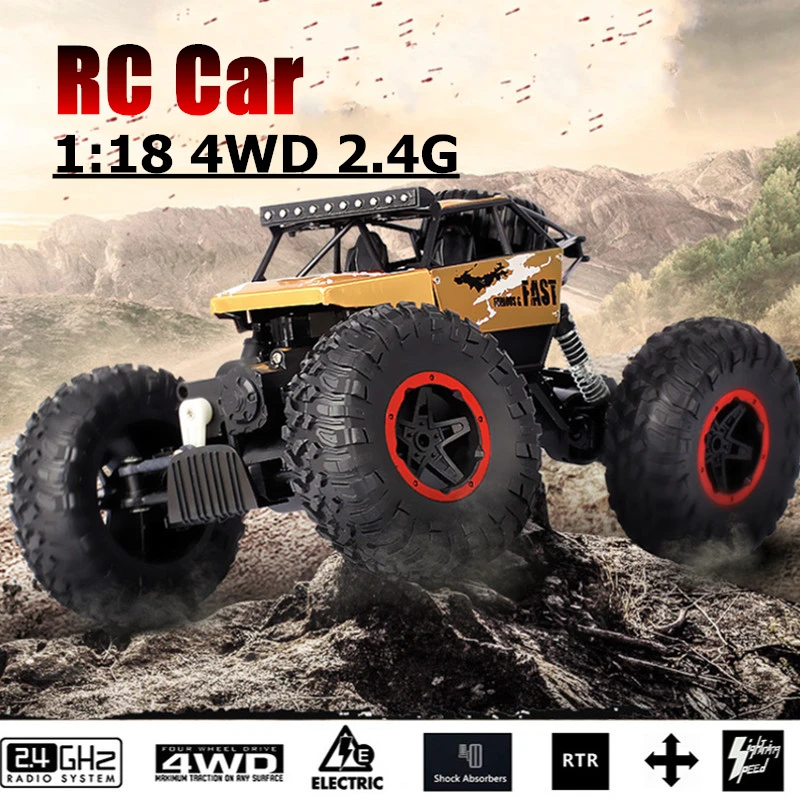 

1/18 4WD 2.4G Radio High Speed Radio Remote Control RC RTR Racing Buggy Crawler Car Truck Off Road Gift Toy for Children Kid
