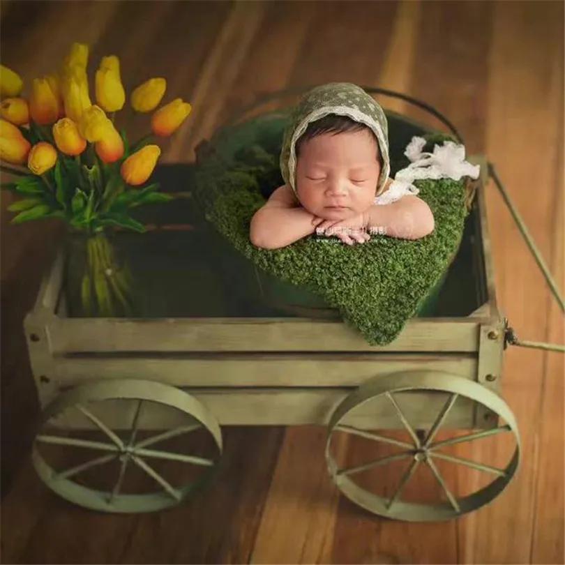 

Rustic Cart Newborn Photography Props Baby Wooden Wagon Photo Backdrop Shoot Props
