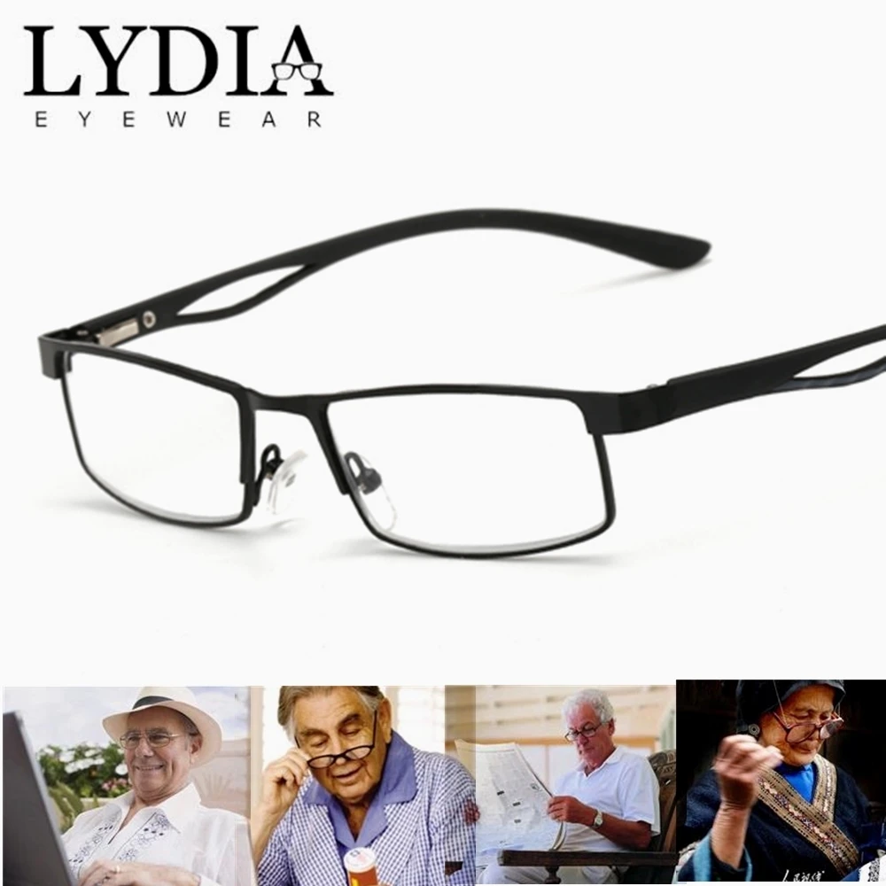 

2019 New Designed Retro Reading Glasses Men 2.0 2.5 Anti-fatigue Stainless Steel Alloy Frame Glasses Gafas De Lectura L140CJ