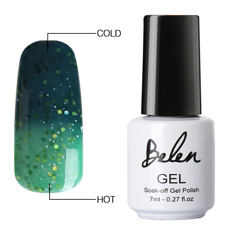 Belen 7 мл продвижение продаж термальный Гель-лак для ногтей Температура Изменение цвета замочить УФ Гель-лак для ногтей маникюрный лак - Цвет: 5725