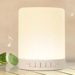 Затемняемый умный светодиодный настольный светильник Bluetooth музыкальный плеер спальня гостиная динамик для карты TF Красочный ночник