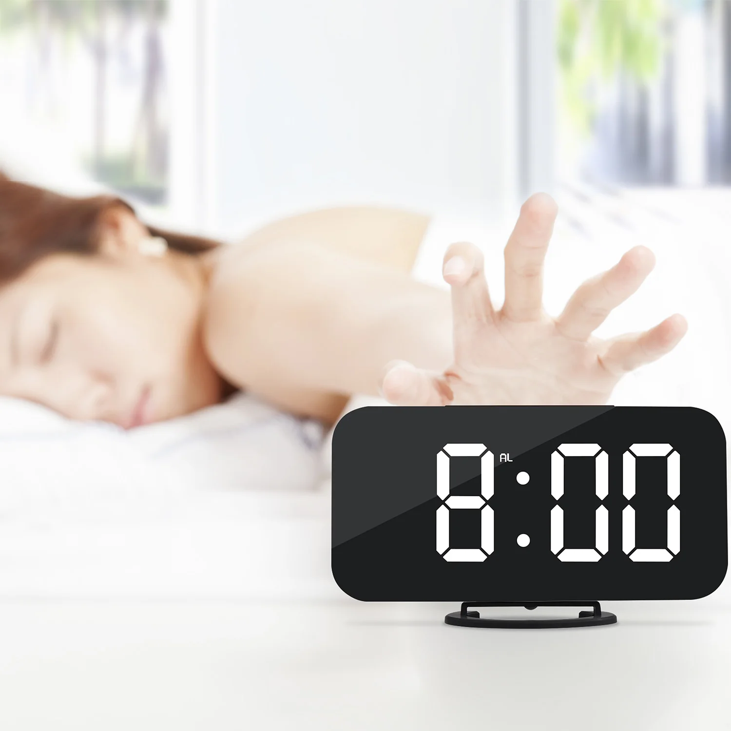 

Digital Led Table Clock Alarm USB Charging Touch-Activited Snooze Clock With USB Port For Phone Android Charger Home Decoration