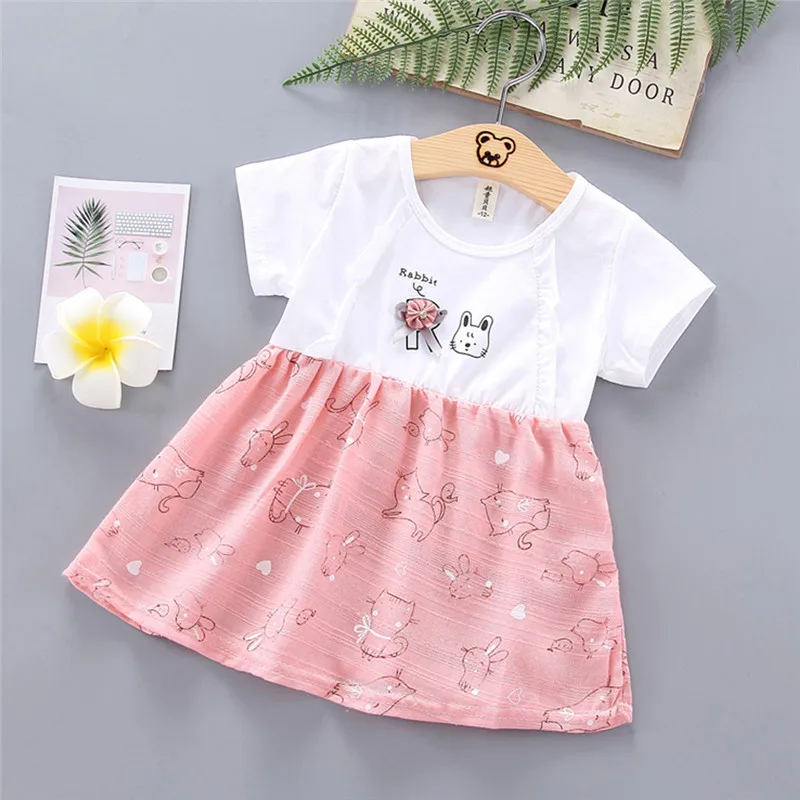 girls clothes Toddler Baby Kids Girls Cartoon Cat Print Flower Dress Princess Dresses vestido robe fille  #4j26 (15)