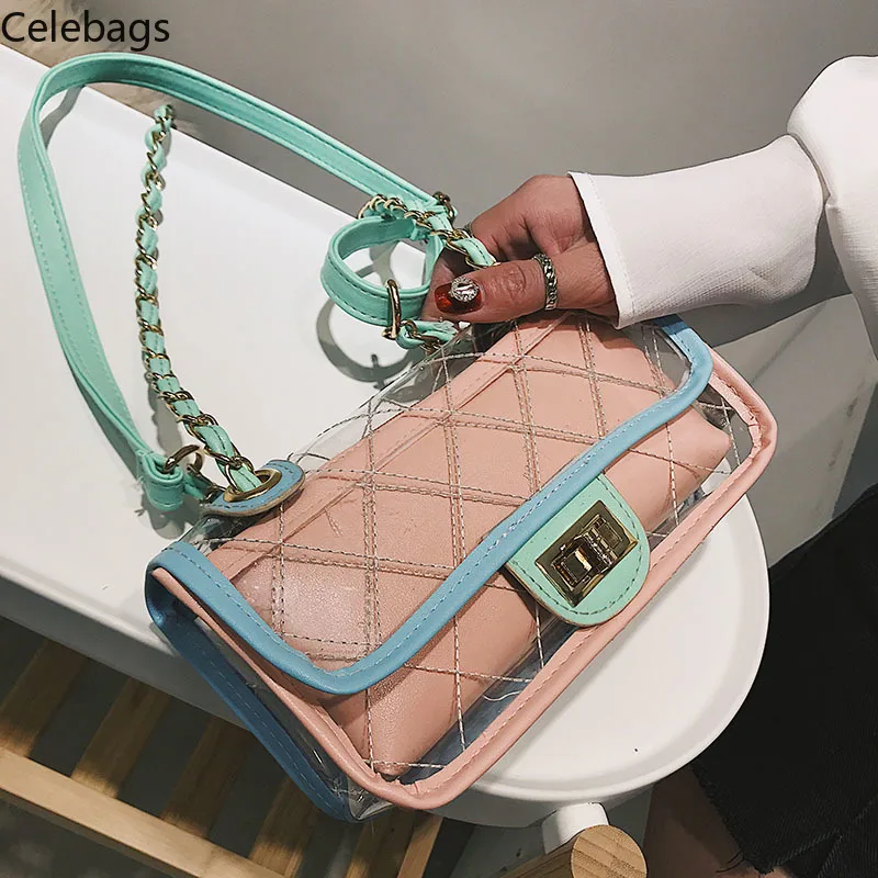

Designer Shoulder Bags Transparent Clear Messenger Bag Luxury Handbags Women Bags Crossbody Bag for Women 2019 Bolsa Feminina