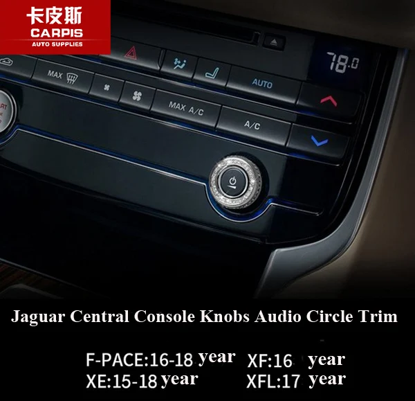 Chrome font b Car b font Center Console font b Audio b font Circle Cover Trim
