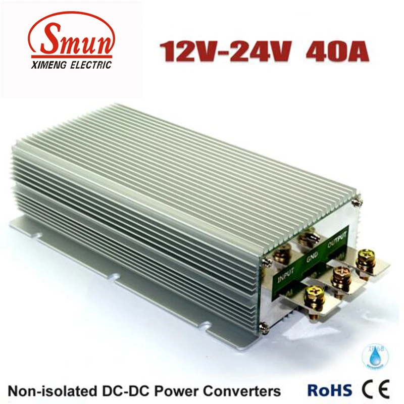 Step Up DC преобразователь 12 V-24 V 40A 960 W Водонепроницаемый автомобиля Питание