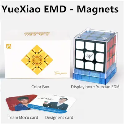 MoYu GuoGuan YueXiao EDM 3x3x3 магический Магнитный куб профессиональный YueXiao E магниты скорость Cubse головоломка Cubo Magico 3x3 Moyus подарок - Цвет: YueXiaoe-EMD