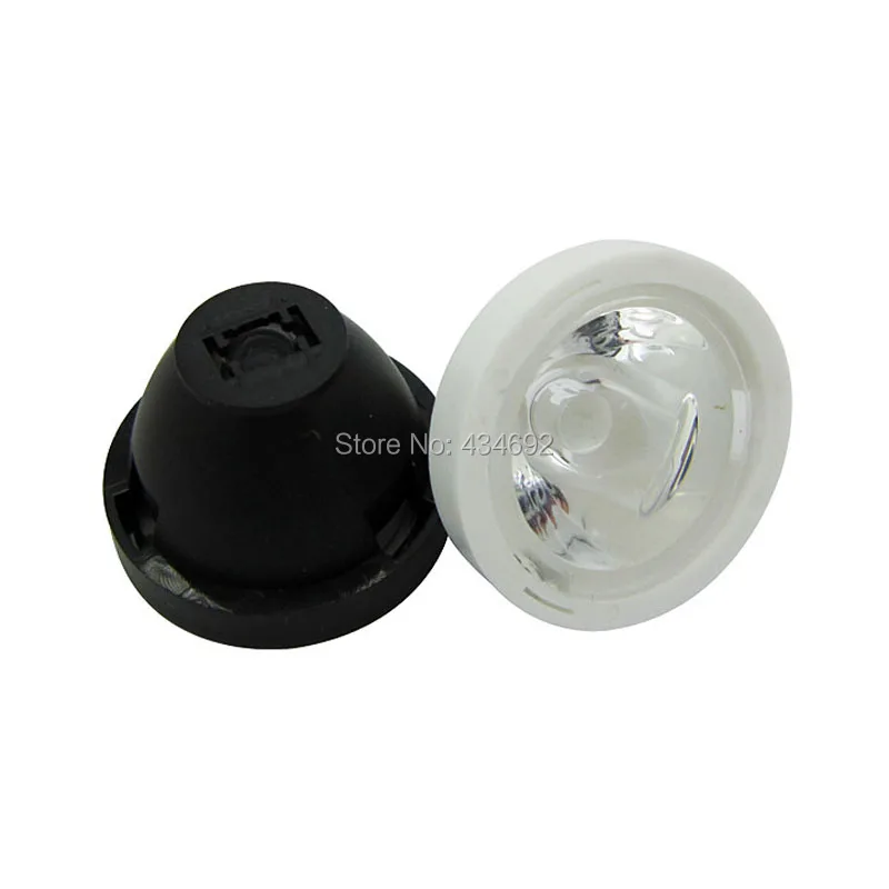 

50pcs Black 60 Degree LED LENS Reflector Collimator 20mm For Cree XP-E XP-G XT-E High Power LED Light