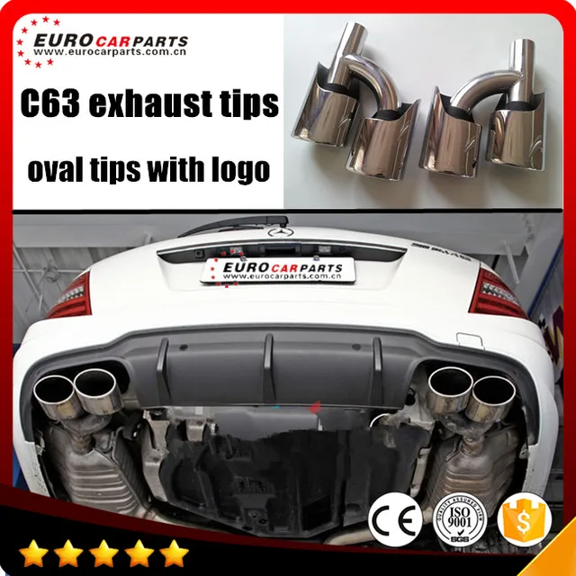 C300 end pipes fit for C CLASS W204 C300 2 sides exhaust system to C63