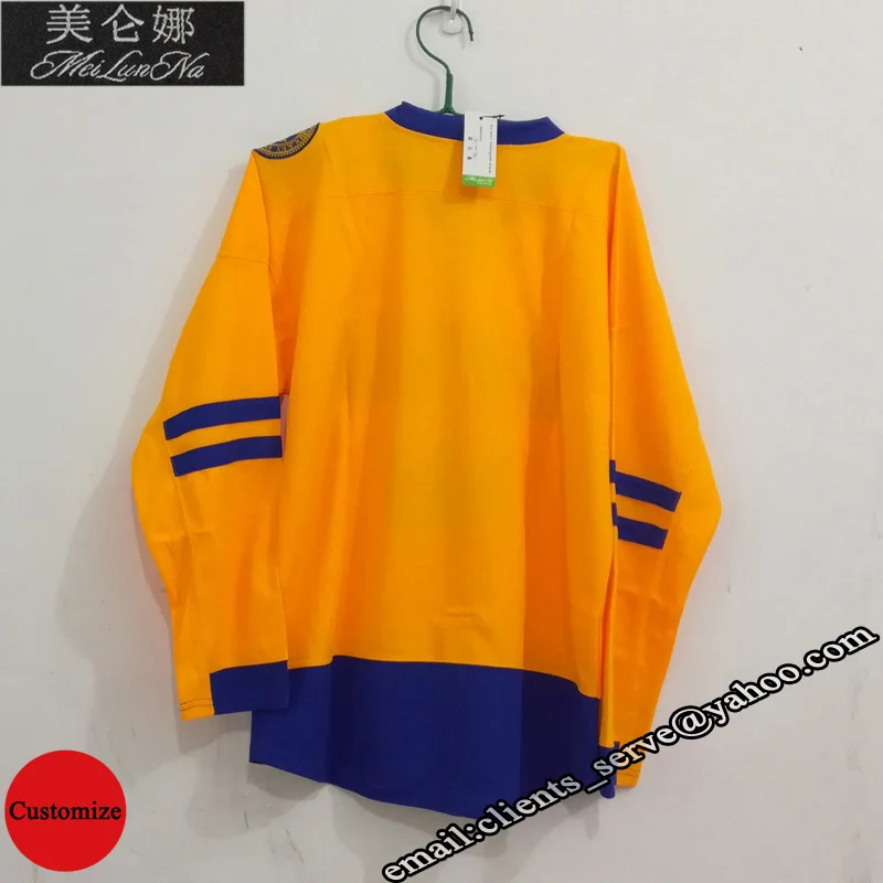 

MEILUNNA Black Friday Customize Team SWEDEN Ice Hockey Jerseys Swen On Any Name & Number Embroidery Jerseys Lundqvist Zetterberg