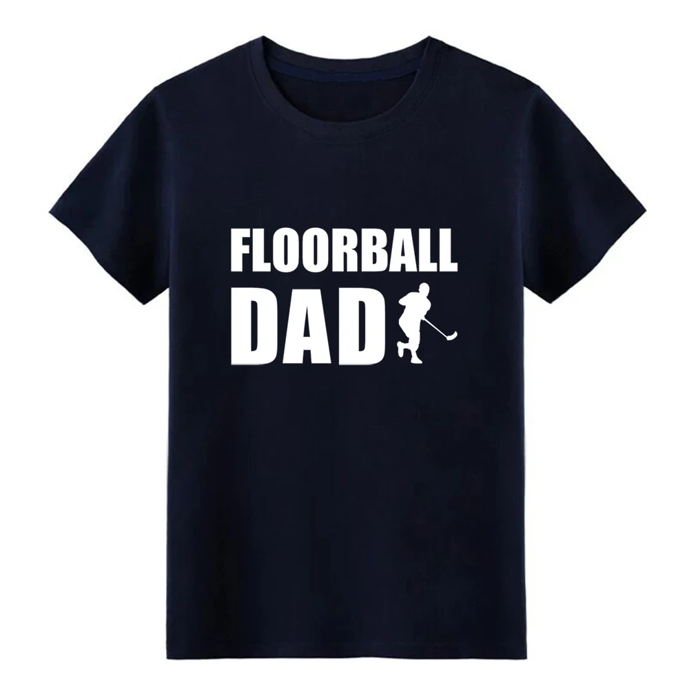 Мужская футболка Floorball DAD с принтом из хлопка, с круглым вырезом, с буквенным принтом, дышащая летняя футболка