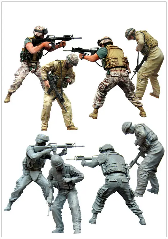 [tuskmodel] 1 35 scale resin model figures kit  USMARINES HUMVEE CREW IN FIHGT