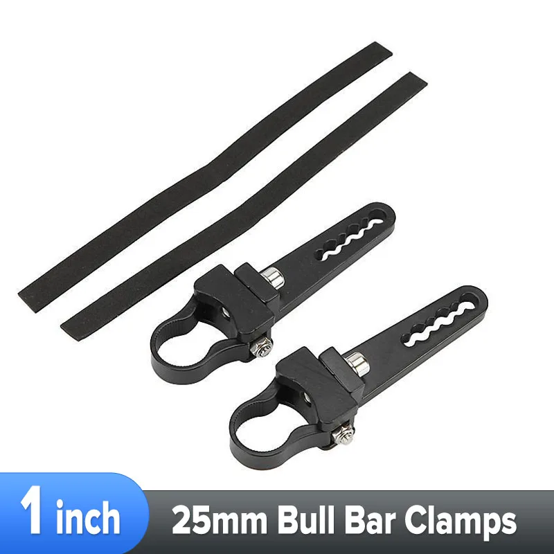 1" 25mm Bull Bar Clamp Bracket for LED Light Bar Spot Fog Light For TV