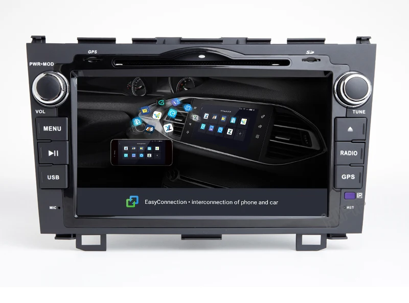 Discount IPS 1024*600 Car Radio Multimedia Player 8" Android9.0 Auto DVD Radio navigation for Honda CRV 2007-2011 stereo wifi navi gps 10