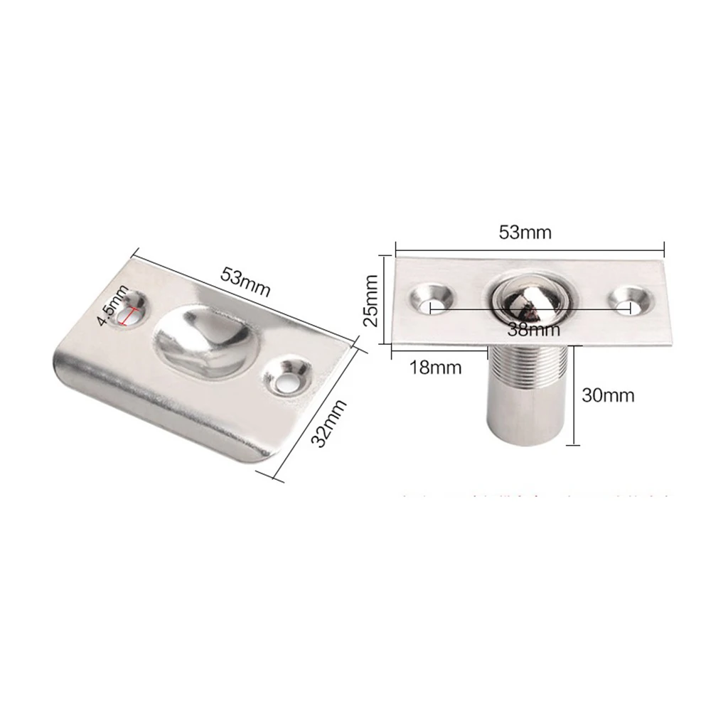 2 наборы из нержавеющей стали дверные защелки шкаф опорный каток шкафа защелка для мебельной дверцы замок деревянные дверные стопы