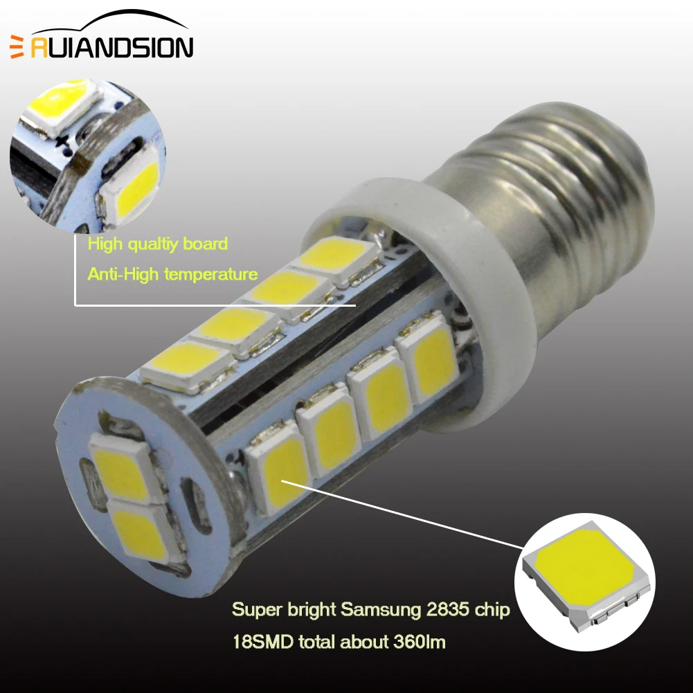 10x bombillas led Автомобильный 18smd 2835 E10 6V 12v Авто интерьерный светильник 2 5 W Купол