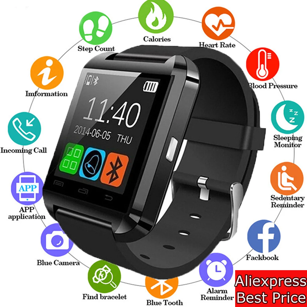 

Smart Watch Bluetooth IP67 Waterproof Camera Remote Control Information Push Smart Watch Support Hands-Free Call Stopwatch Clock