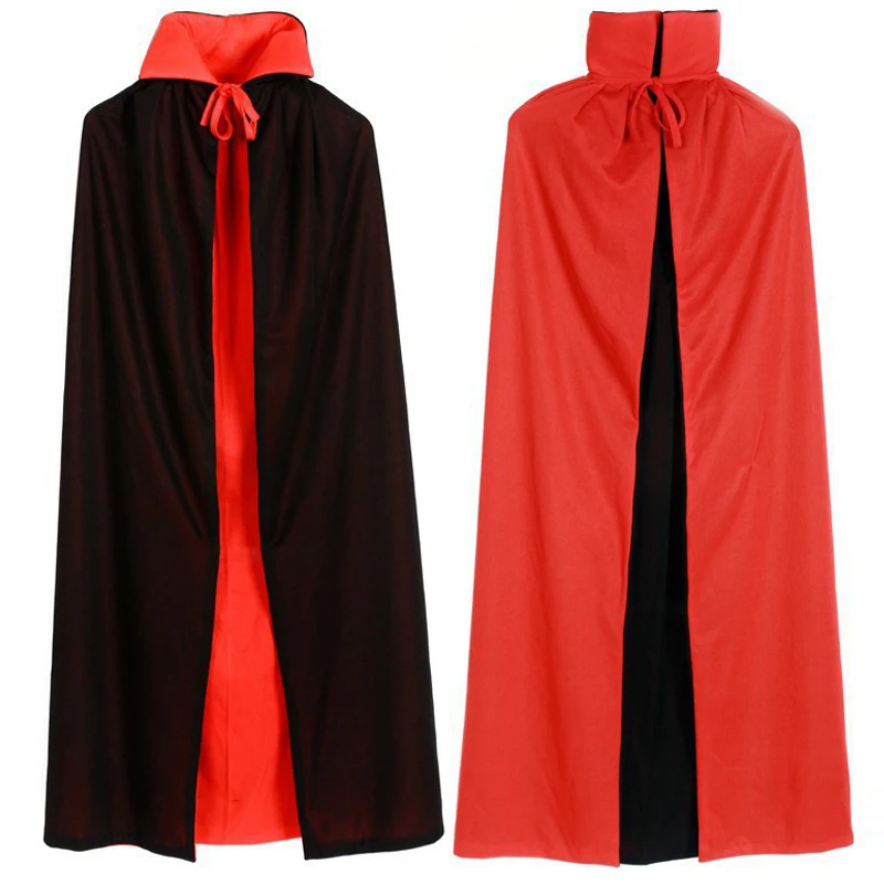 New Halloween Cloaks Trench Double Color Red Black Purim Carnival Adult