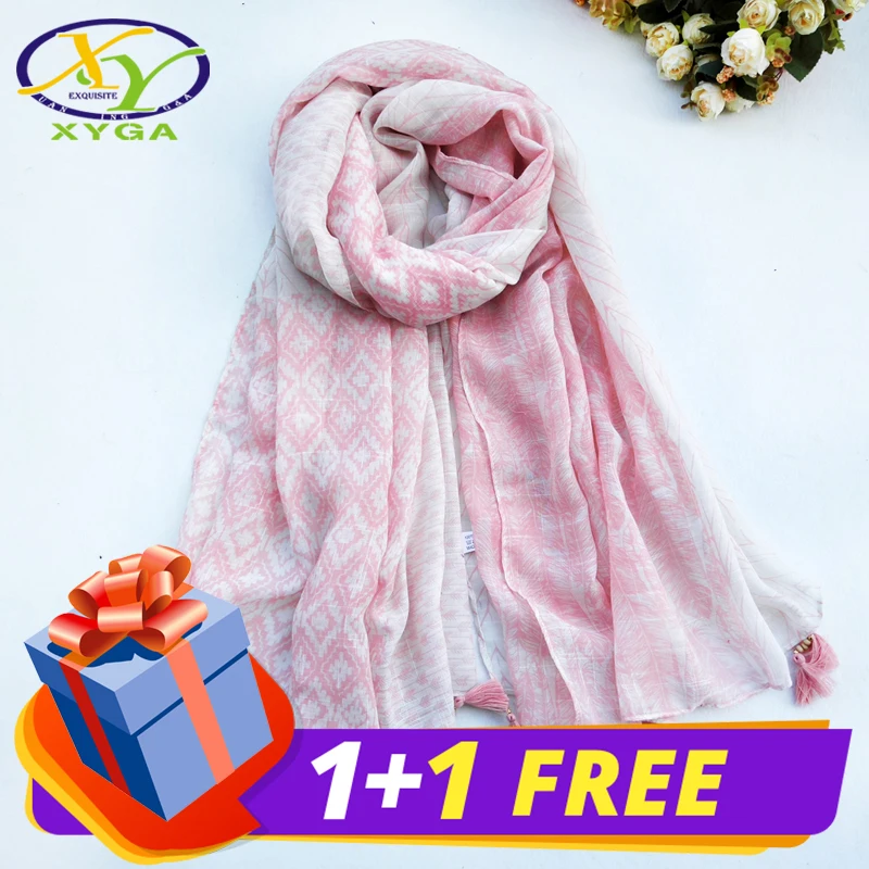 

1PC New Fashion Long Fringes Cotton Satin Ladies Scarves Spring High Quality Printed Shawl Thin Summer Sunscreen Wraps Pashmina