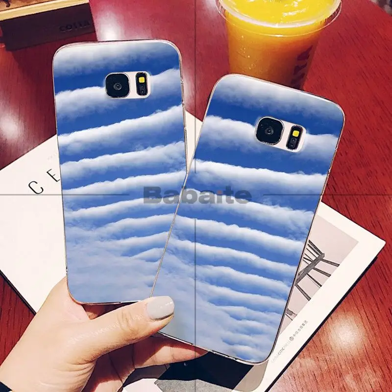 Babaite White clouds Colorful Cute Phone Accessories Case for Samsung S9 S9 plus S5 S6 S6edge S6plus S7 S7edge S8 S8p Cellphones