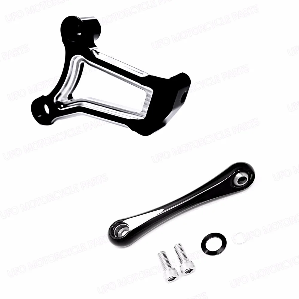 Black Billet Front Engine Mount Bracket&Stabilizer Link For Harley