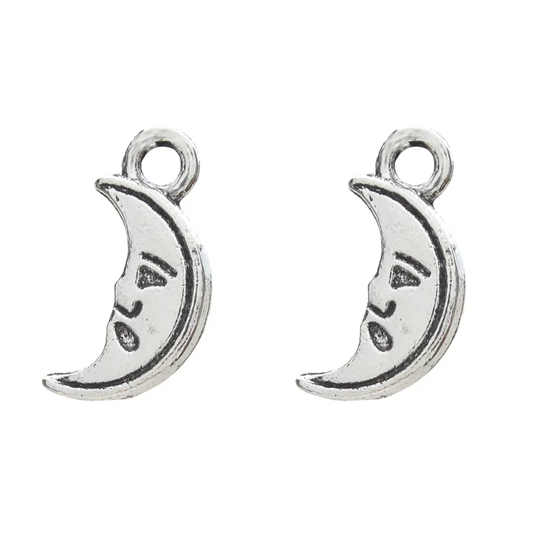 

20pcs/lot Alloy Moon Charms Vintage Small Crescent Moon Pendant Bracelet Necklace Charms For Jewelry Making Accessories 15*8mm