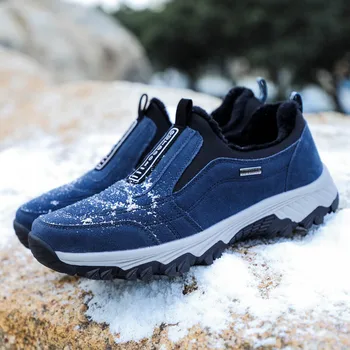 

Men Winter Hiking Shoes Leather Waterproof Breathable Mountain Climbing Shoes Non-slip Outdoor Trekking Camping Men's Sneakers
