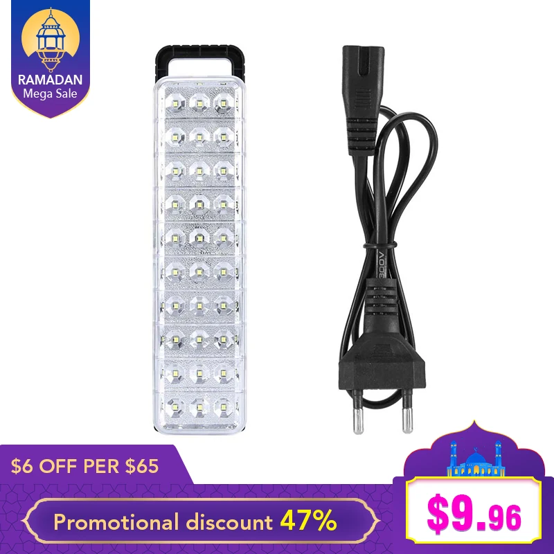 

Waterproof 30LED Multi-Function Rechargeable Emergy Light Flashlight Mini 60 LED Emergency Light Lamp For Home Camp Outdoor