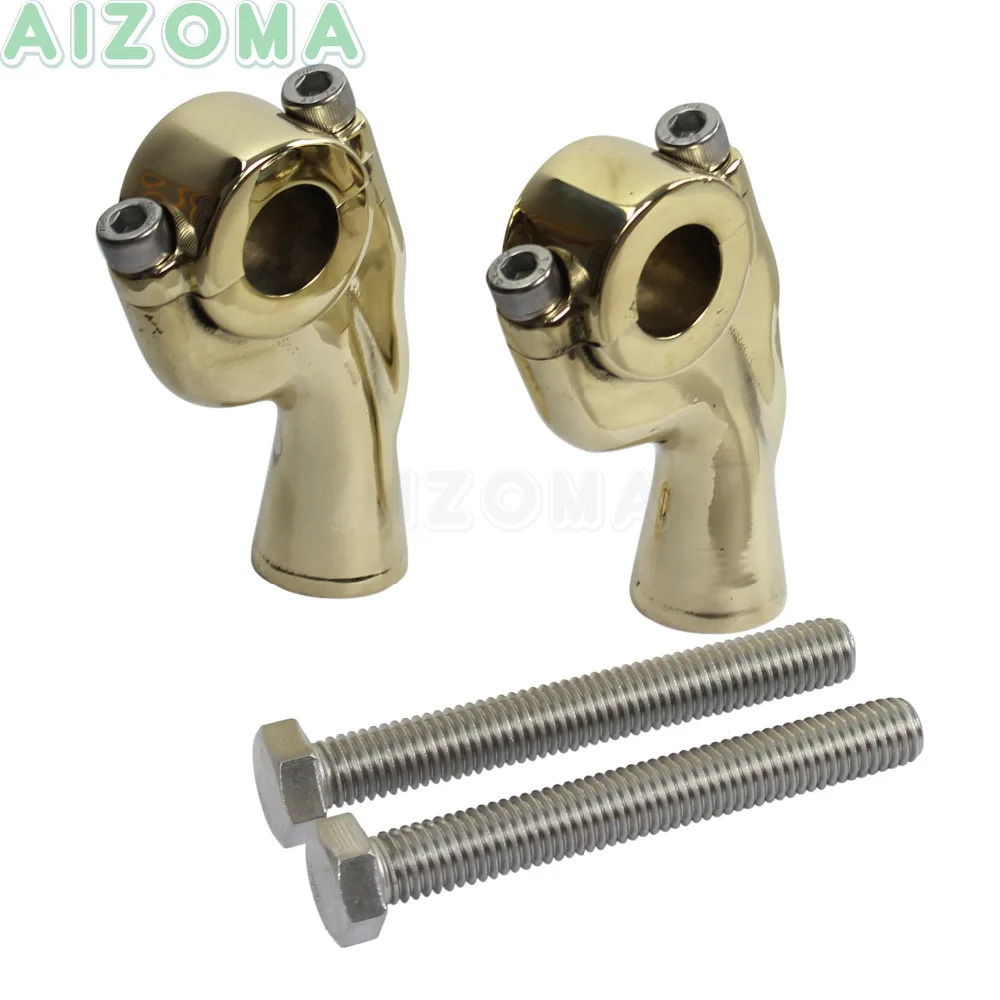 

High Quality Brass 7/8 inch Motorcycle Handlebar Risers 22mm & 1'' Rough Crafts For Harley Bobber Chopper