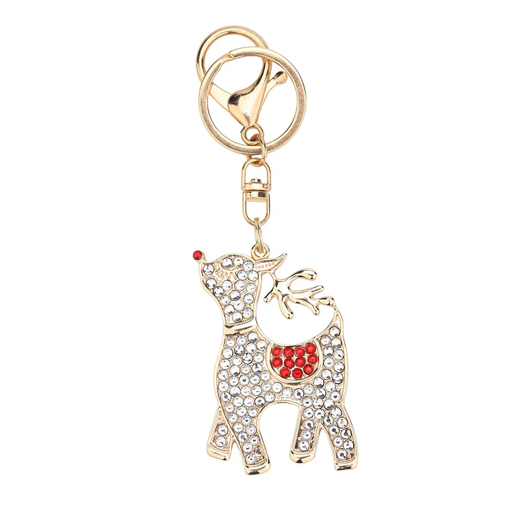 

DIY Special Shaped Full Drill Diamond Painting Keychain Kits Horse Fawn Diamond Painting Cross Stitch Key Ring for Women Bag
