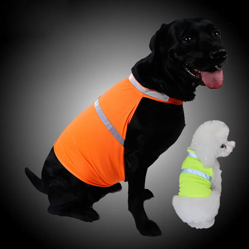 Pets Fluorescent Security Dog Reflective Vest Clothes Safety Luminous