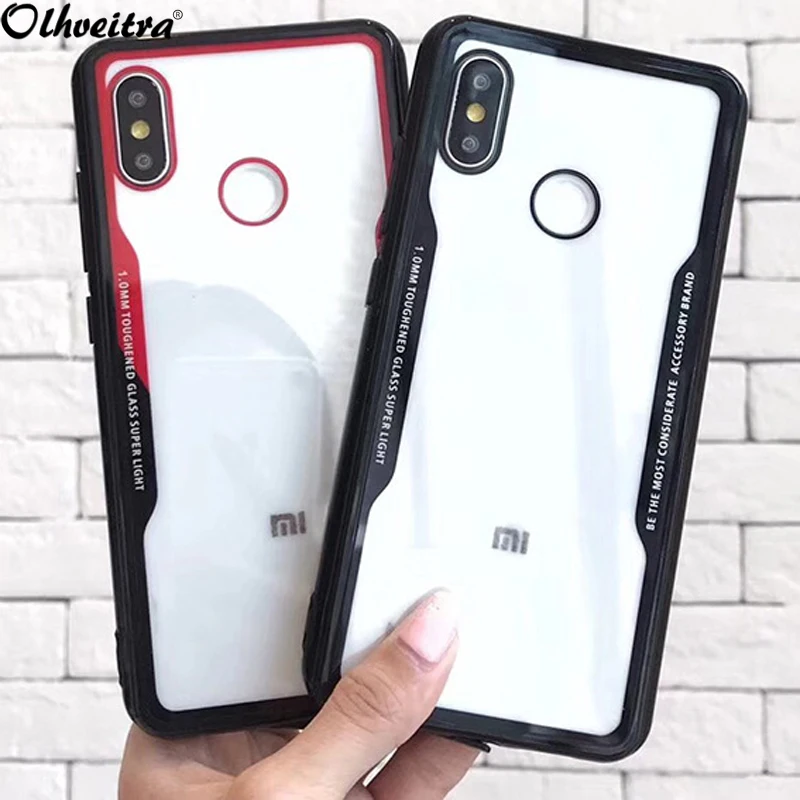 

Soft TPU Acrylic PC Cover For Xiaomi MI8 SE Mi 8 Mi 8 Explorer Version Case Production Shell Case For Xiaomi Mi Mix 2S Redmi S2