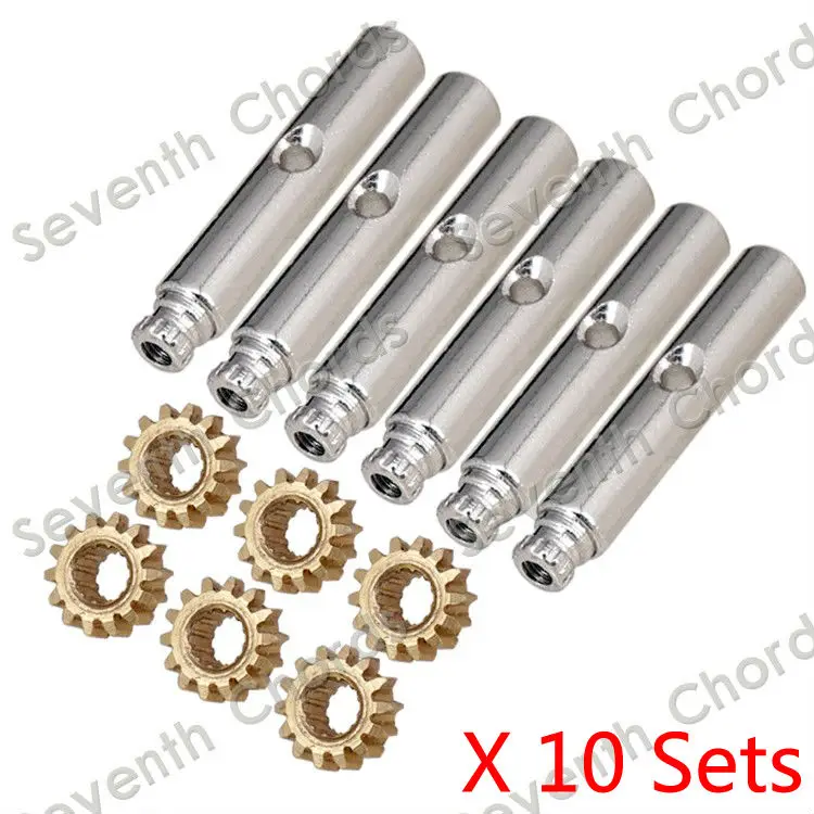 10 Sets Guitar Tuning Pegs Tuners Machine Heads Brass Gear and Diameter