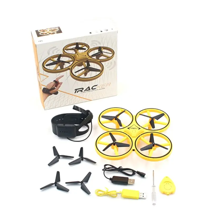 

New Product Premium Mini Drone Watch Quadcopters 4 Axis Headless Mode One Key Return RC Helicopter For Children Gifts