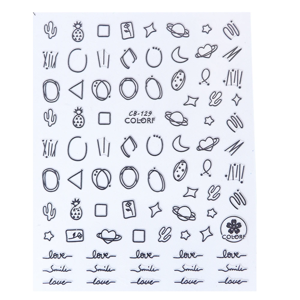 1 шт, серебряные наклейки для ногтей, буквы долларов США, 3D самоклеющиеся наклейки для дизайна ногтей, слайдер, украшения для маникюра, CHCB122-130