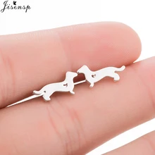 Jisensp серьги Модные ювелирные изделия прекрасные таксы серьги-гвоздики в виде собаки для женщин детский подарок корейский стиль животные милые серьги Bijoux