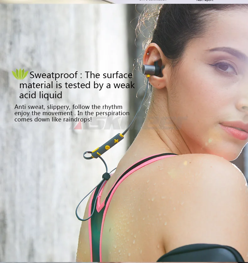 Askmeer Bluetooth Earphone Sport Wireless Waterproof Earbuds Headset In Ear Earphones Hands Free with Microphone for iPhone Xiaomi (8)
