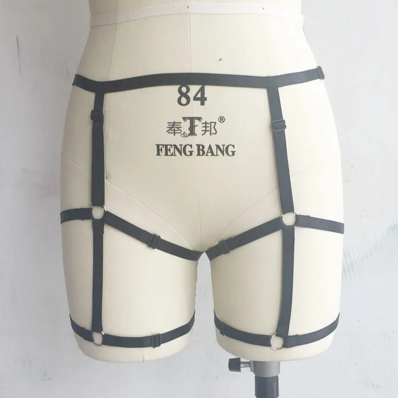 

Body Cage 1pc Female Popular Stockings with sexy Harajuku Style Garter Belt Punk Leg Ring Harness Gifts One halloween costumes
