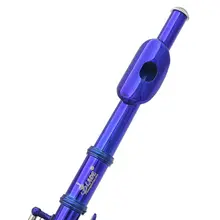 СЛЕЙД Половинного размера Пикколо флейта Посеребренные C ключ Мельхиор с Корк смазка ткань для очистки Отвертка Коробка мягкий синий