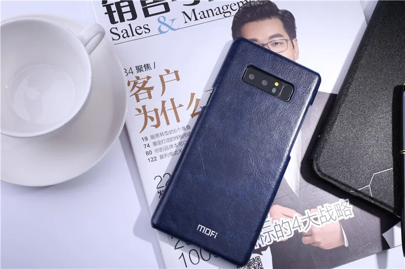 Для samsung galaxy note 8 чехол MOFi для samsung note 8 кожаный чехол SM-N9500 SM-N950F задняя крышка винтажная для samsung note8 жесткая