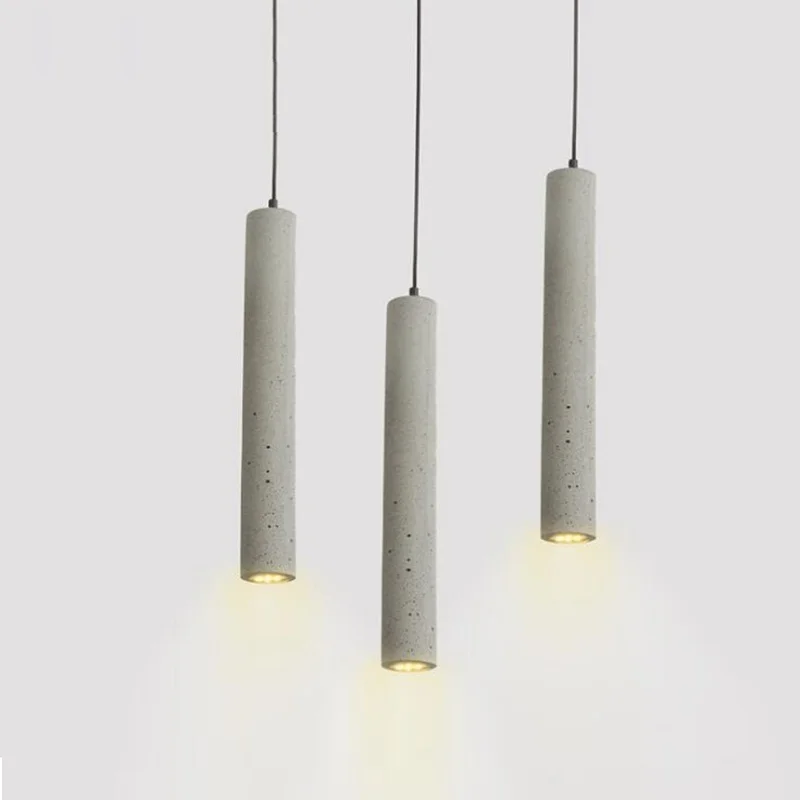 LukLoy Modern Pendant Lights Industrial Lamp Concrete Cement Cylinder Pipe Kitchen Lights Shop Bar Counter Island Lighting (11)