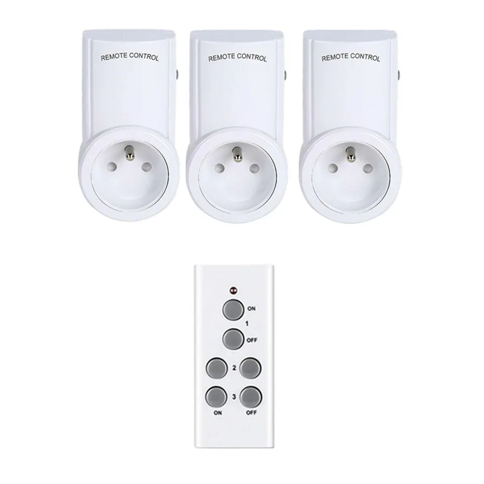 Universal French Standard AC220V Power Socket Plug 433mhz RF Wireless Remote Control Socket Outlet Compatible Broadlink RM Pro