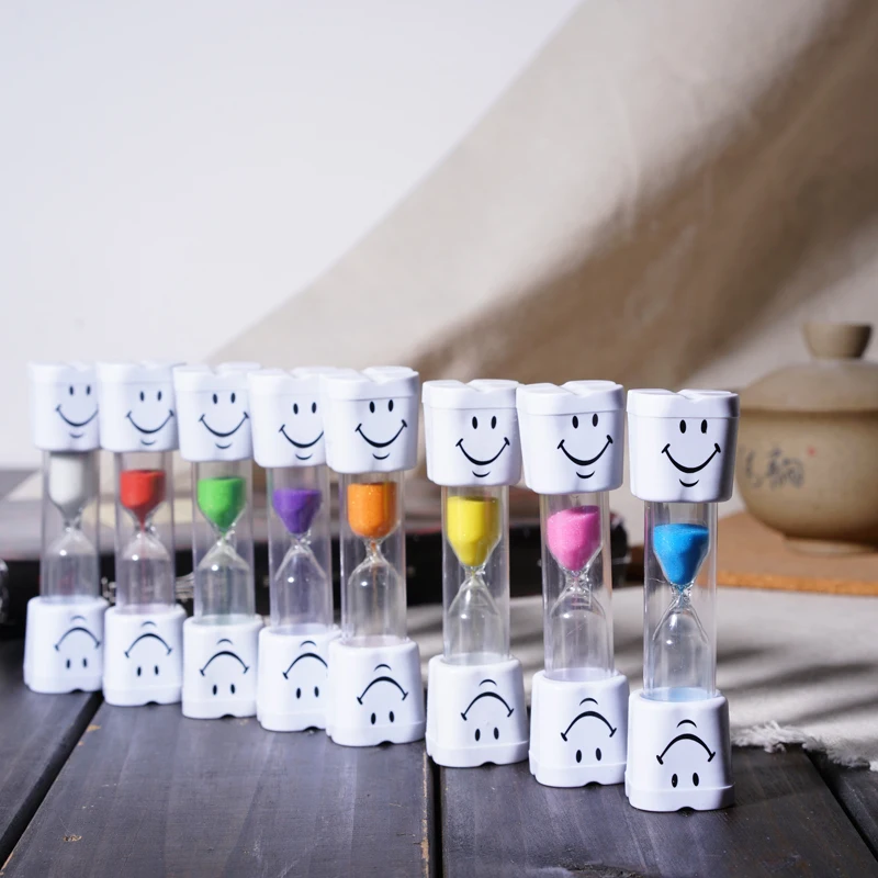 

10pcs Dental Children Kids Toothbrush Timer 3 Minutes Smile Sandglass Tooth Brushing Hourglass dental clinic gift