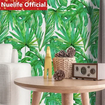 

53x122cm Green clear tropical rain forest leaf design wall stickers kids room living room bedroom office shop wall stickers