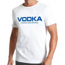 Vodka Connecting People camiseta | Gorbatschow | belvader | Nokia | Jelzin 100% camisetas de algodón a estrenar(China)
