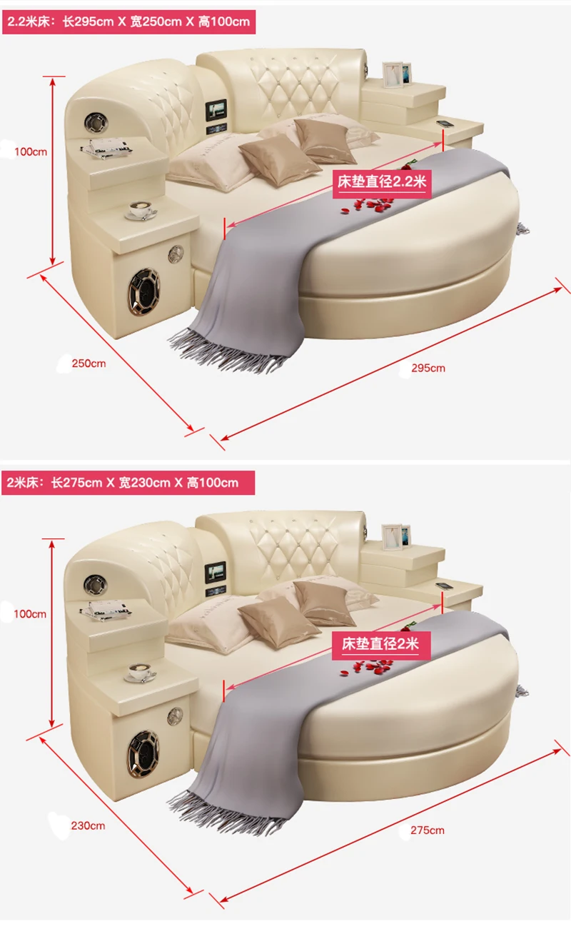 Girls Bedroom Furniture Pink Big Round Leather Bed Cheap Round Beds For Sale Buy At The Price Of 1 410 00 In Aliexpress Com Imall Com