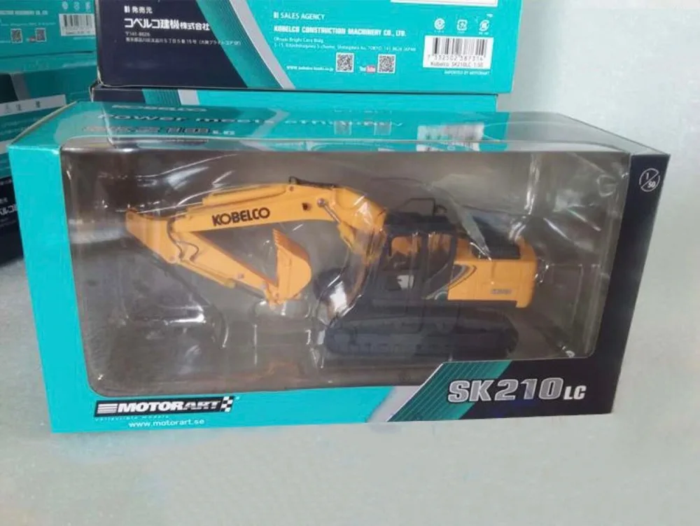 Diecast Toy Model Decoration 1:50 Motorart Kobelco SK210H-10 Hydraulic Excavators Construction Machinery Toy for Collection