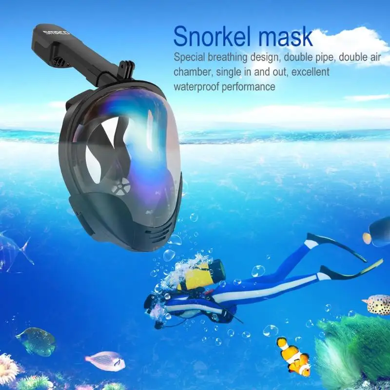 SMACO черный пищевой силикон+ PC маска для подводного плавания подводные маски для плавания для камеры Gopro новое поступление